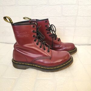 Dr. Martens 1460 Maroon Red Lace Up Boots